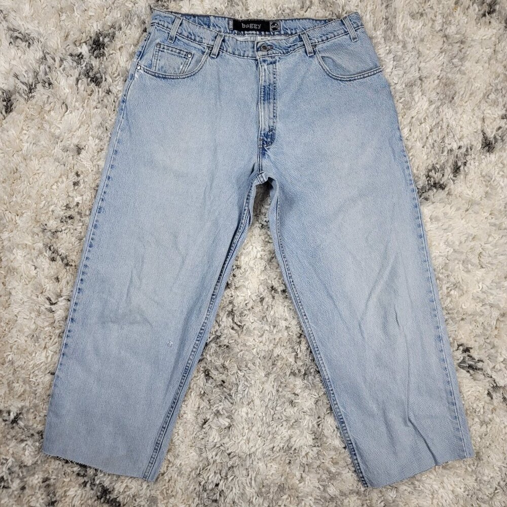 Vintage Y2K Levis Silvertab Baggy Jeans Mens 37x28 Blue Loose Made USA 90s Denim